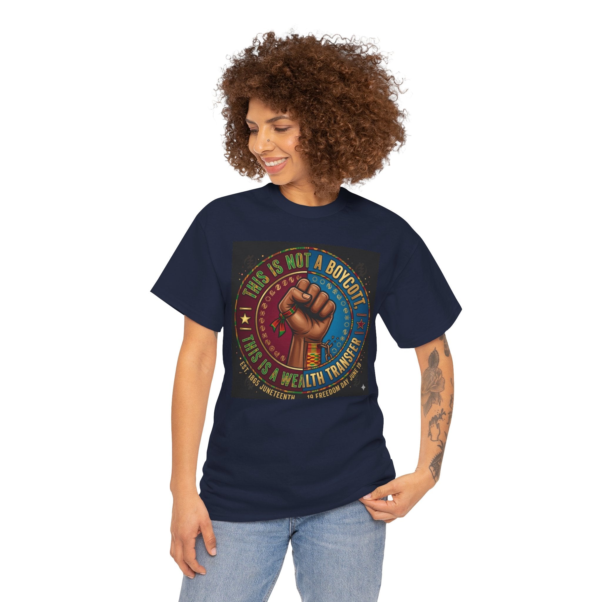 Political Activist Tee — "This Is Not a Boycott, This Is a Wealth Transfer" Fist Graphic Shirt
