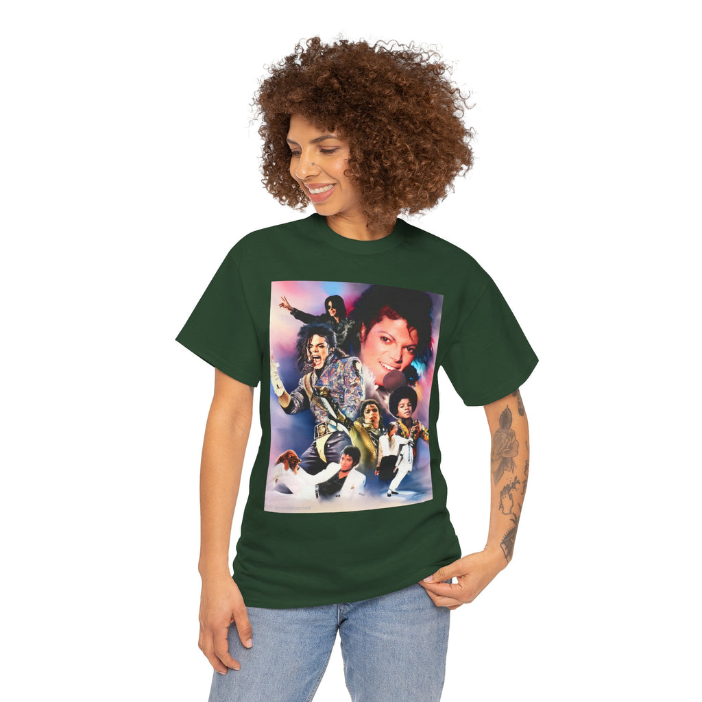 Michael Jackson Tribute Tee — Vintage Pop Collage T-Shirt