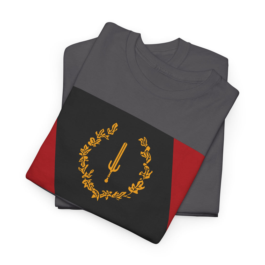 Laurel Trident Tee — Vintage Gold Emblem Graphic T-Shirt
