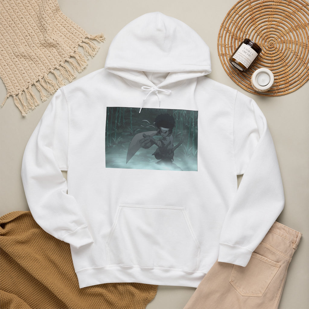 Moody Forest Angel Hoodie — Ethereal Wings Graphic Sweatshirt