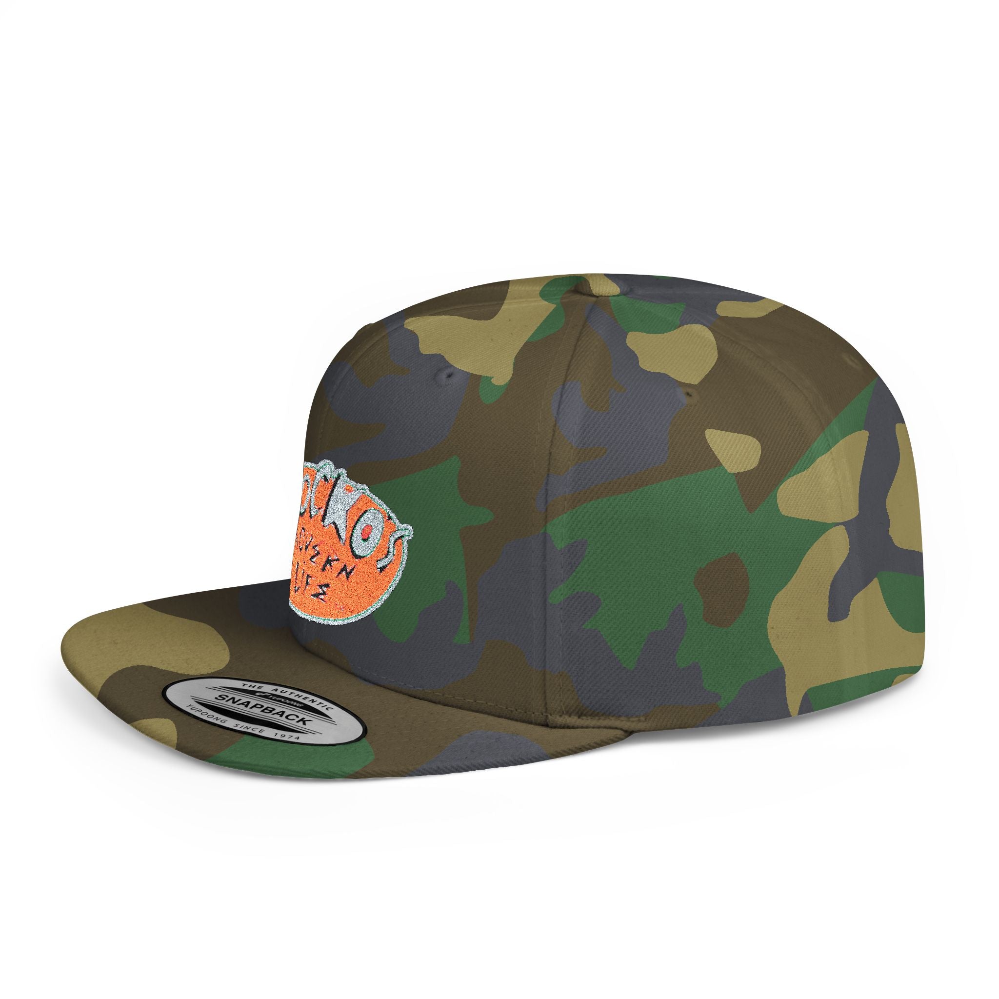 Snapback Hat — Polka Nutter Vibe Embroidered Flat-Bill Cap