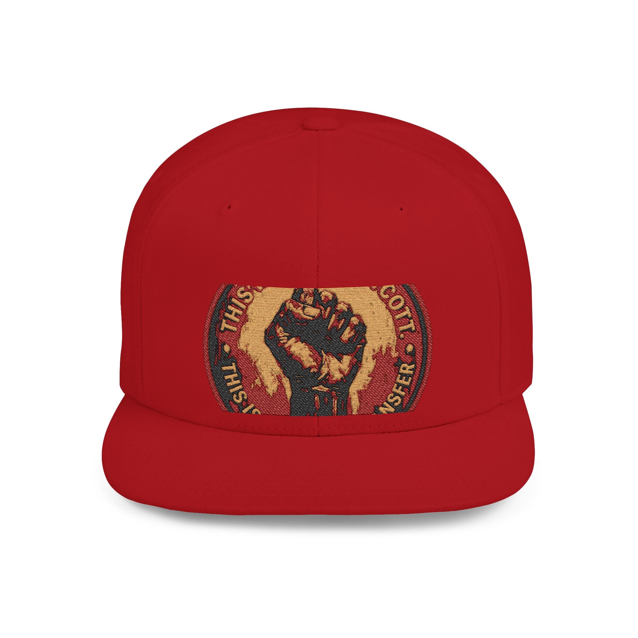 Raised Fist Snapback Hat – Vintage Protest Emblem Flat Bill Cap