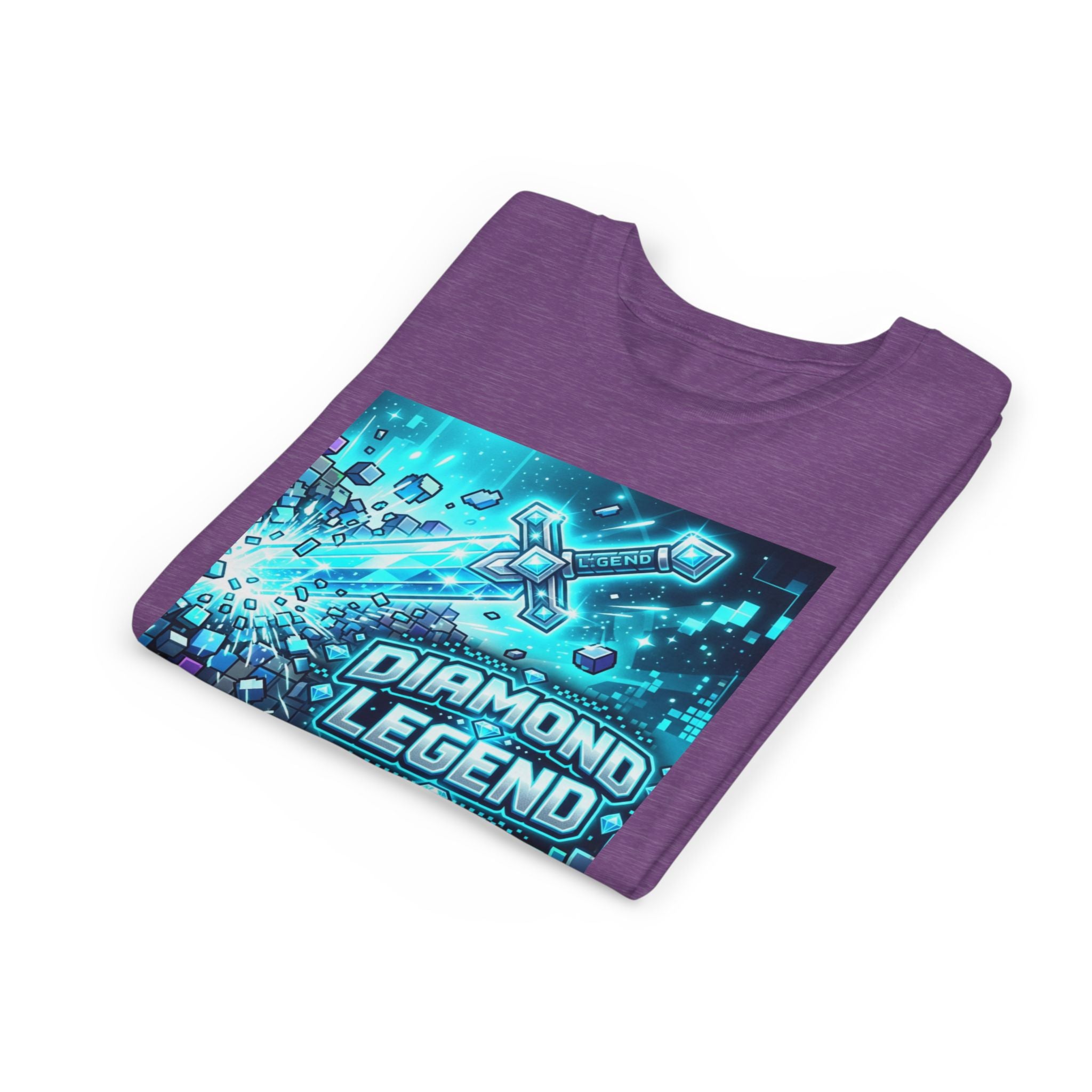 Youth Diamond Legend Tee — Pixel Minecraft-Style Gem Graphic Shirt