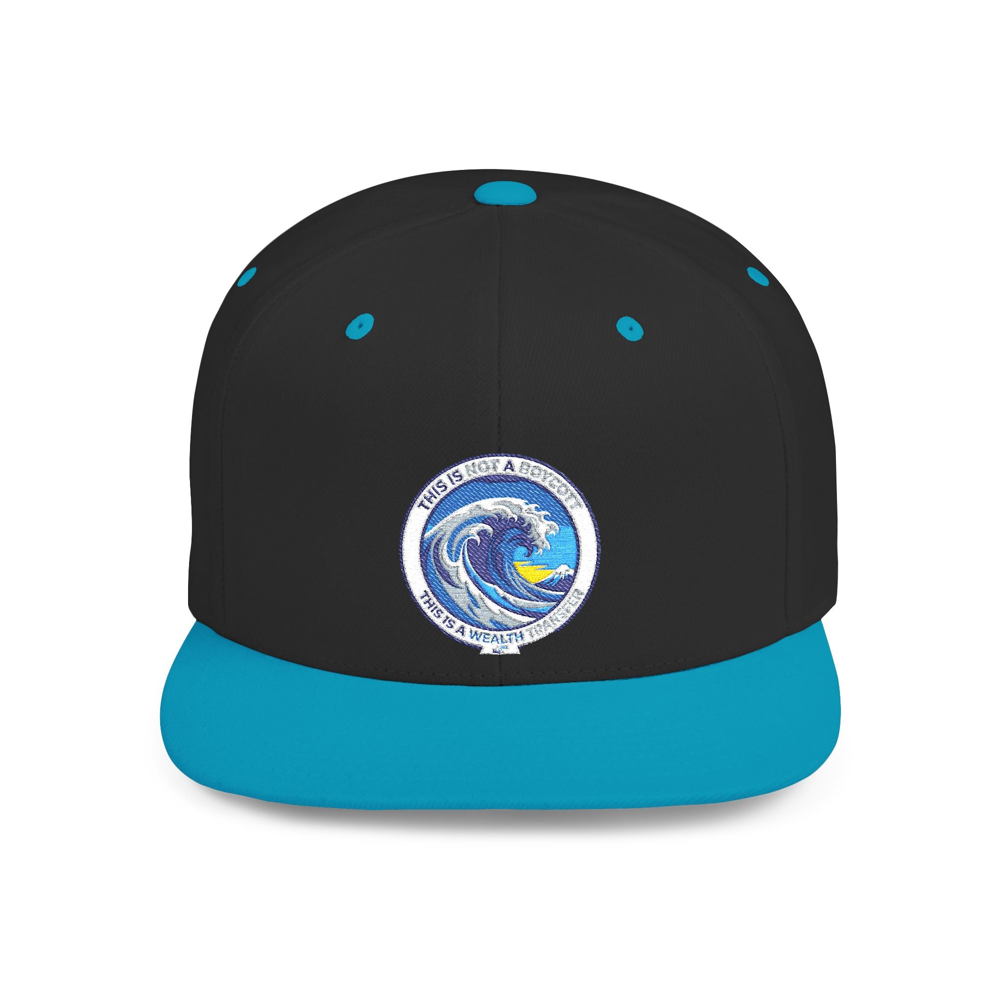 Copy of Reggae Vibes Flat Bill Snapback Hat — Colorful Rasta Music Patch