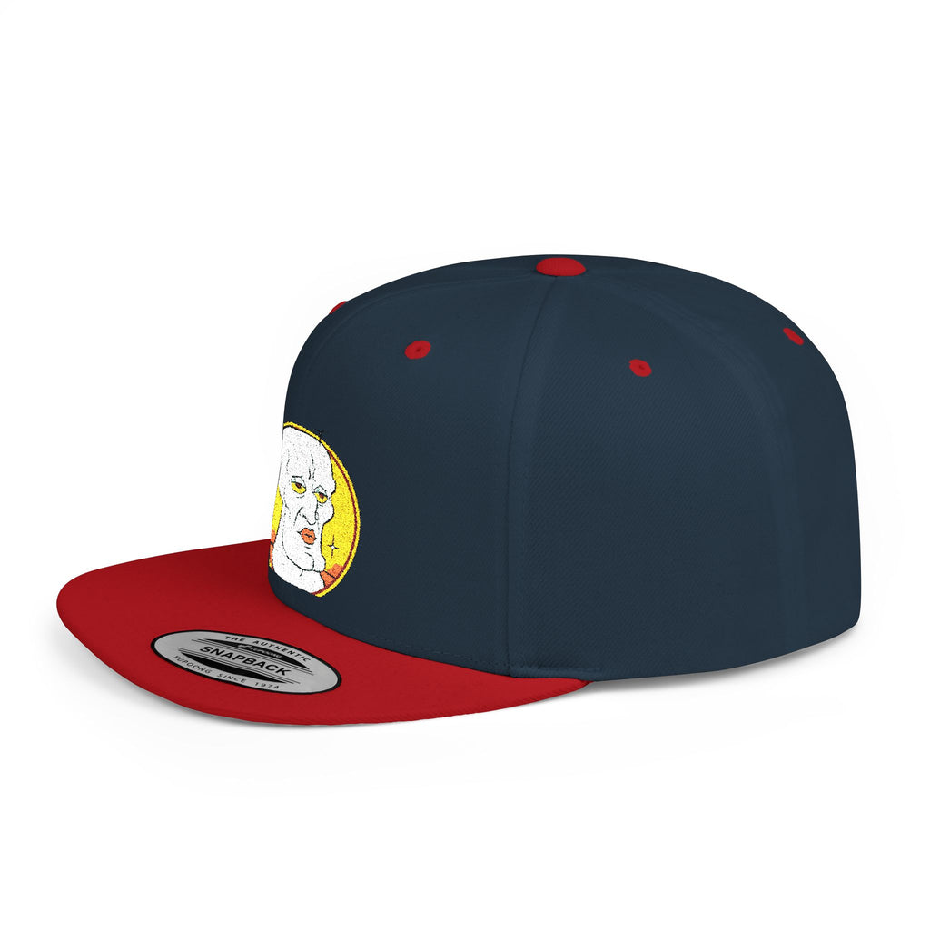 Snapback Hat — Cute Cat Holding Flower Patch, Cute Kawaii Cat Embroidered Cap
