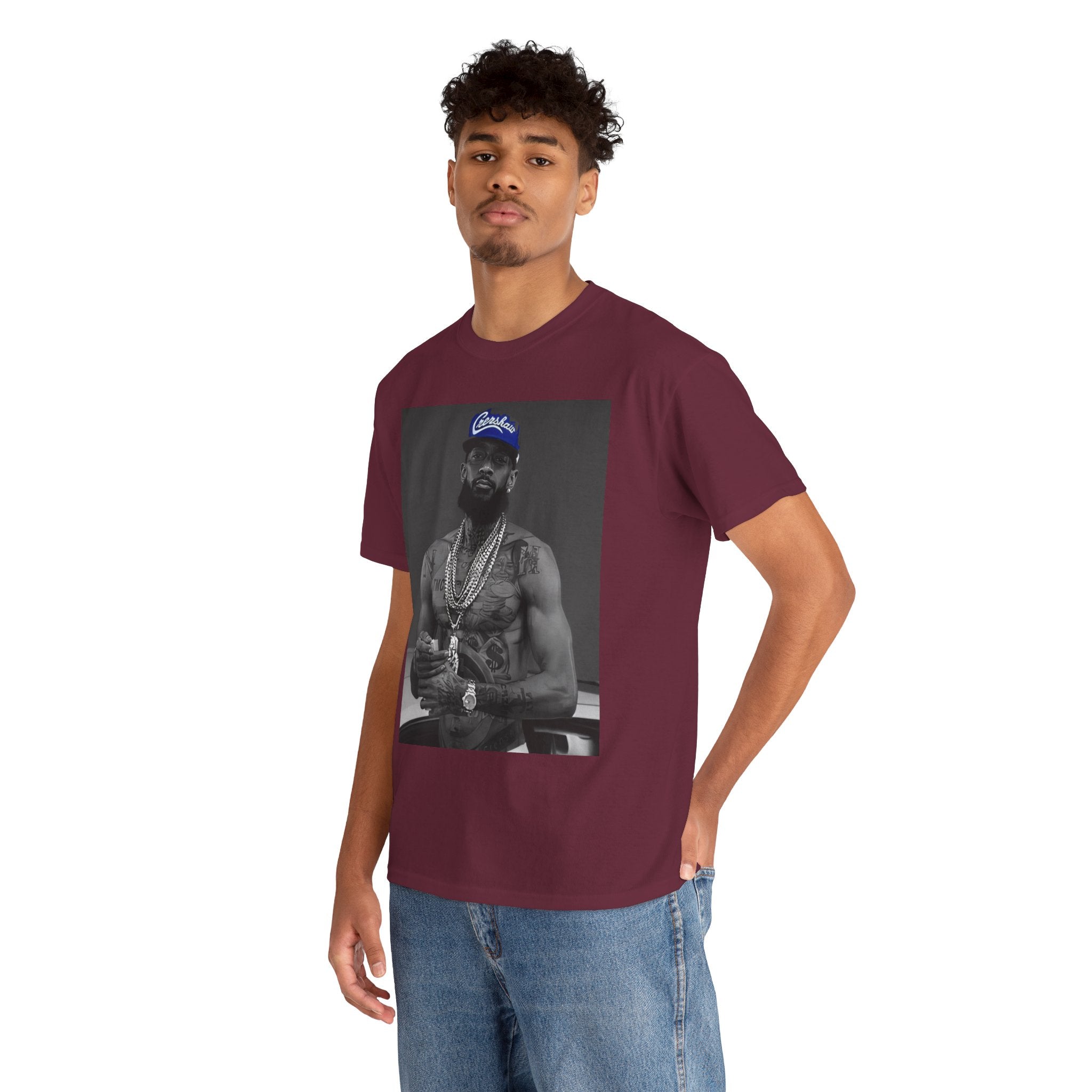 Iconic Rap Legend Photo Tee — Los Angeles Cap Graphic
