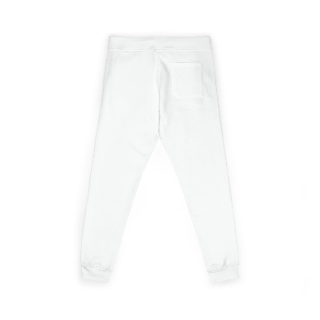 Copy of Embroidered White Fleece Sweatpants — Minimalist Skull Patch Joggers