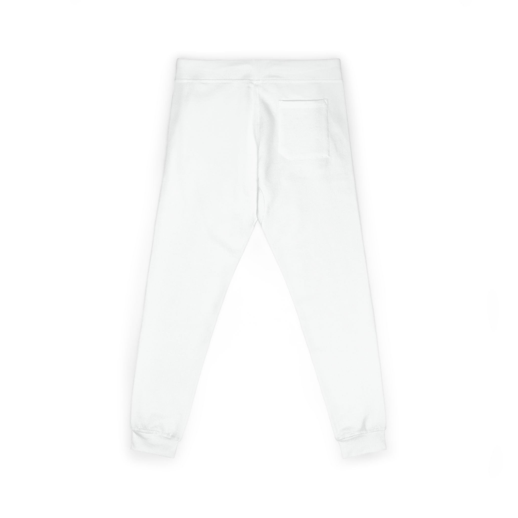 Copy of Embroidered White Fleece Sweatpants — Minimalist Skull Patch Joggers