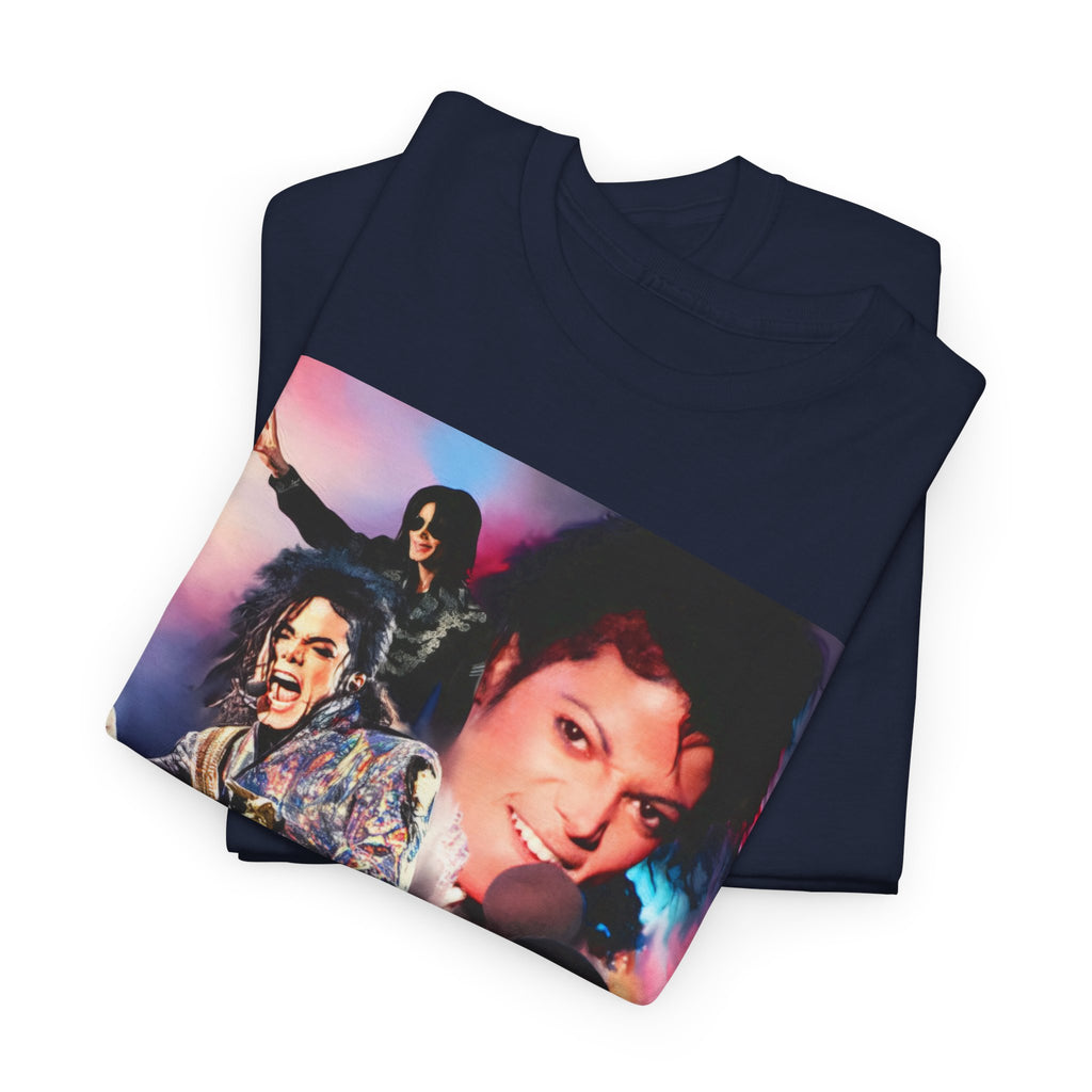 Michael Jackson Tribute Tee — Vintage Pop Collage T-Shirt