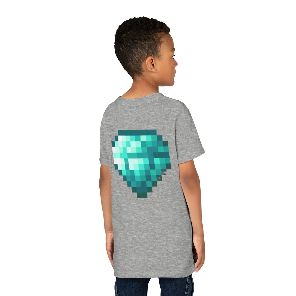 Youth Diamond Legend Tee — Pixel Minecraft-Style Gem Graphic Shirt