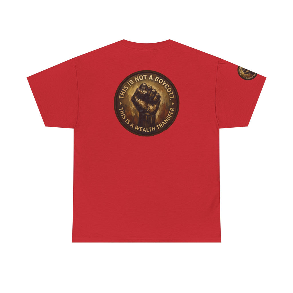 Jesus Portrait Tee with 'This Is Not A Boycott — This Is A Wealth Transfer' Back Emblem