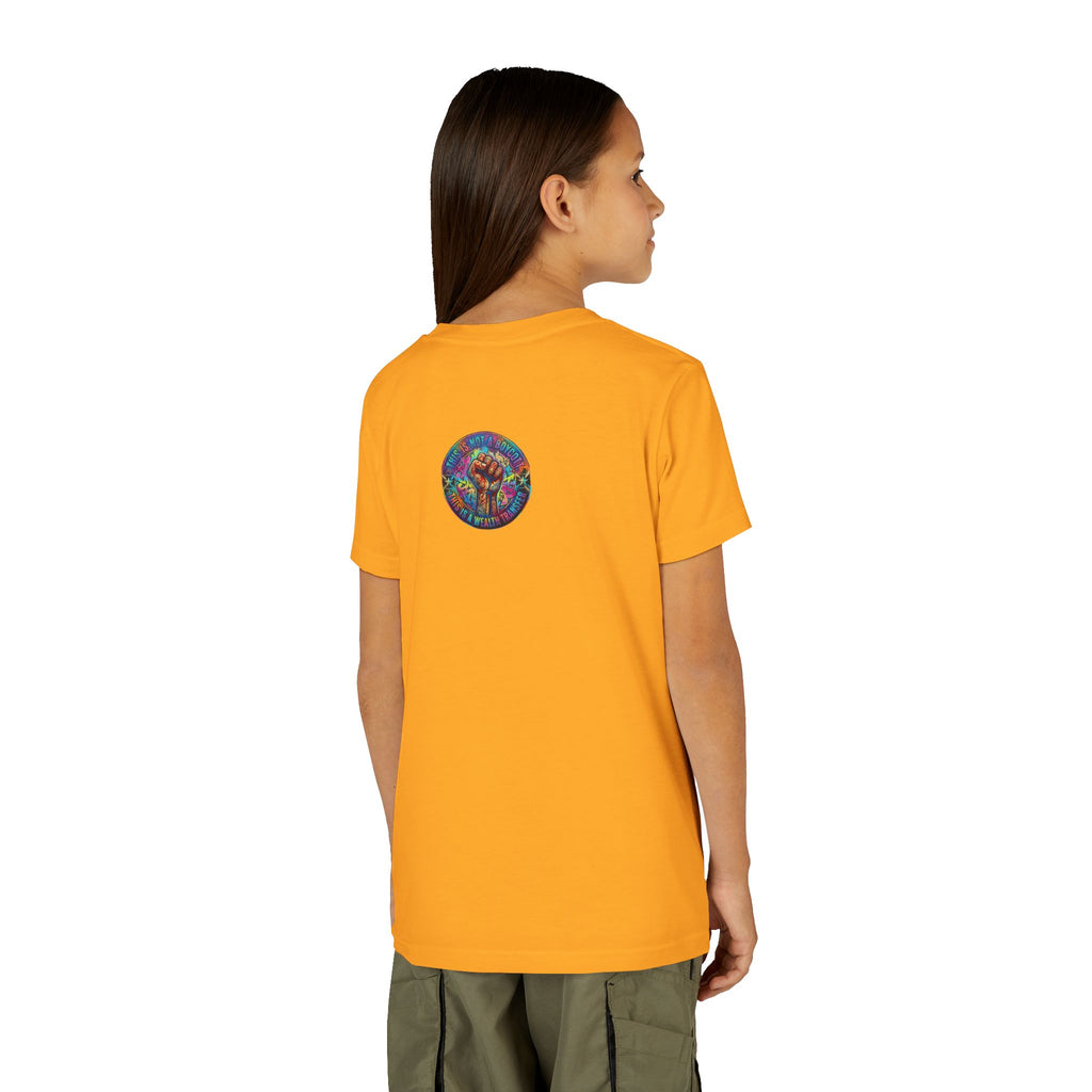 Neon Power Button Tee — Gamer Screen Escape Youth T-Shirt