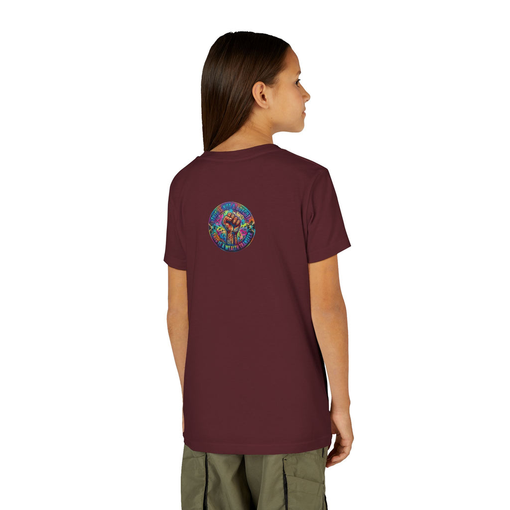 Youth Trophy Lightning Tee — Winning Kids' Short Sleeve Shirt with Stars & Confetti
