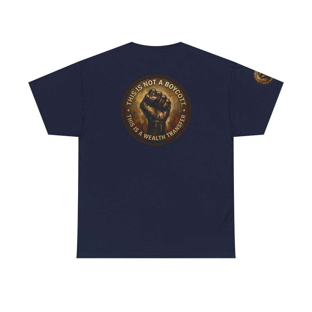 Jesus Portrait Tee with 'This Is Not A Boycott — This Is A Wealth Transfer' Back Emblem