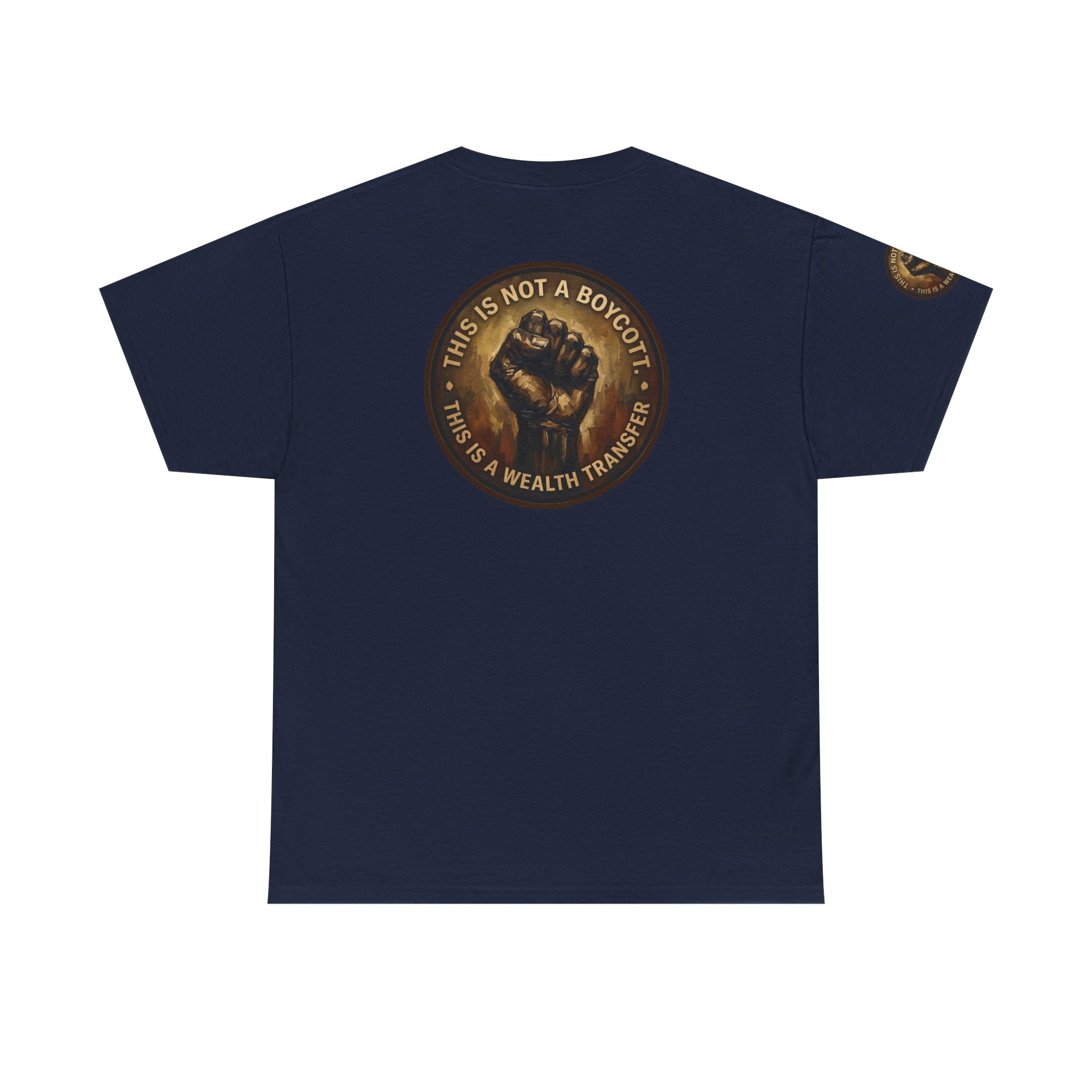 Jesus Portrait Tee with 'This Is Not A Boycott — This Is A Wealth Transfer' Back Emblem