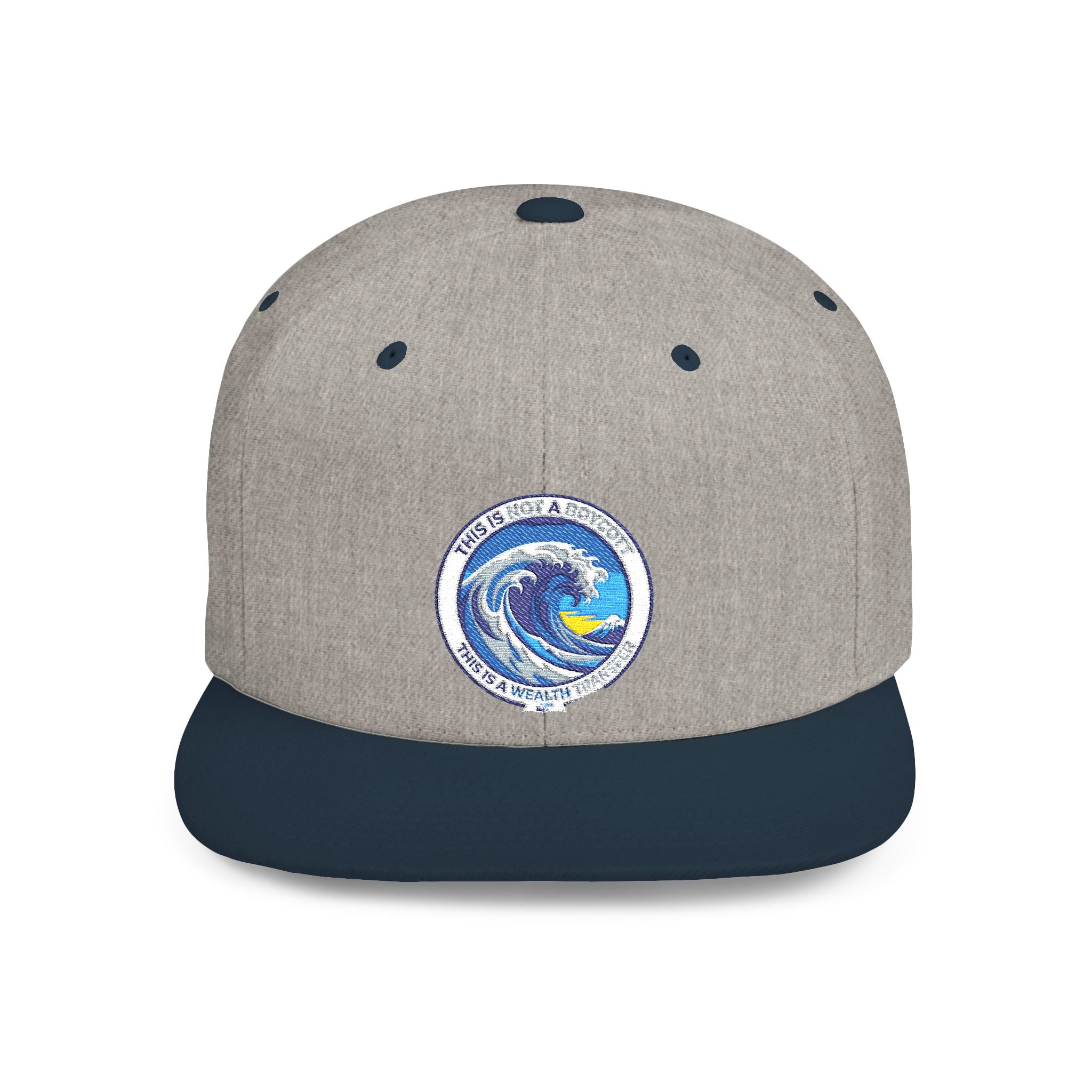Copy of Reggae Vibes Flat Bill Snapback Hat — Colorful Rasta Music Patch