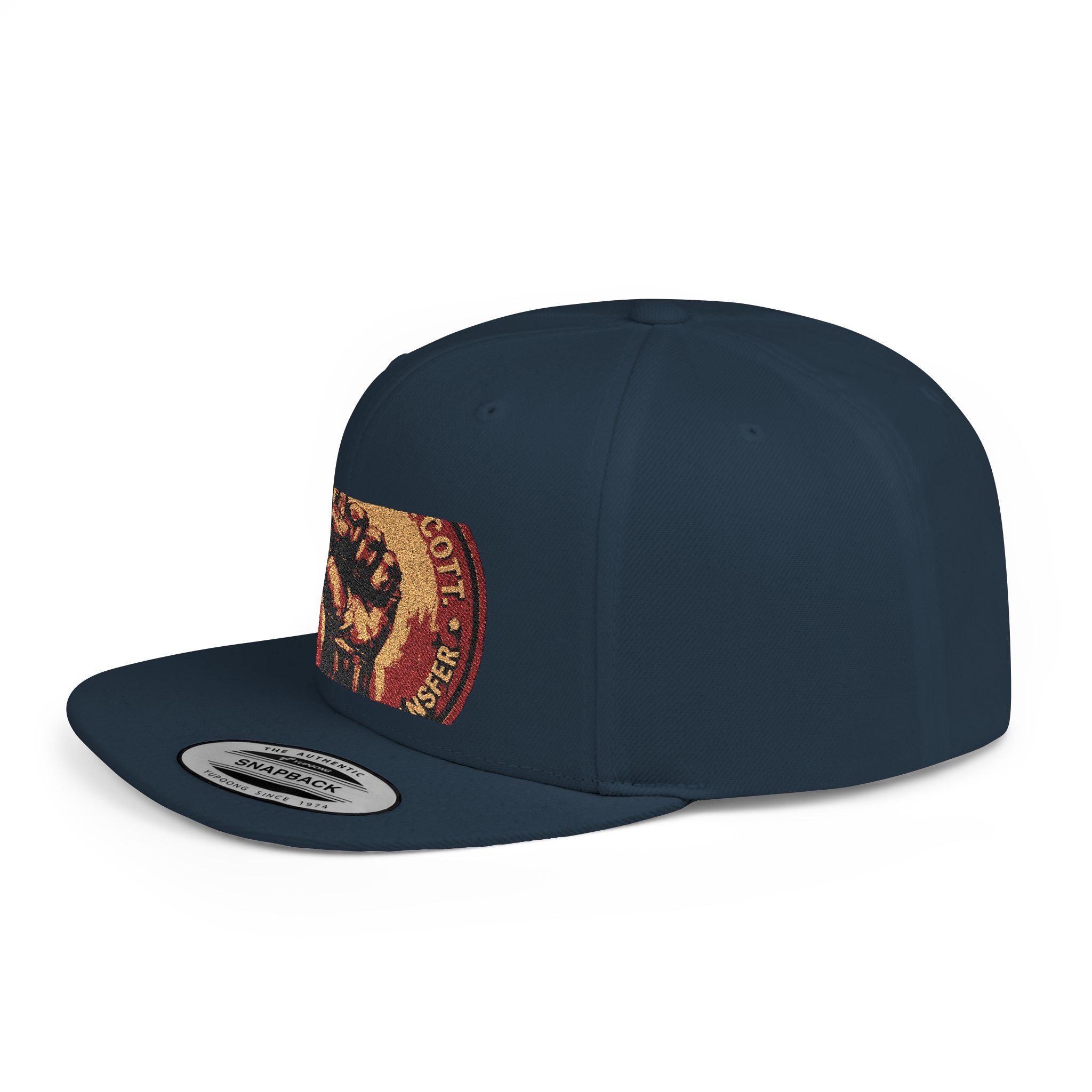 Raised Fist Snapback Hat – Vintage Protest Emblem Flat Bill Cap