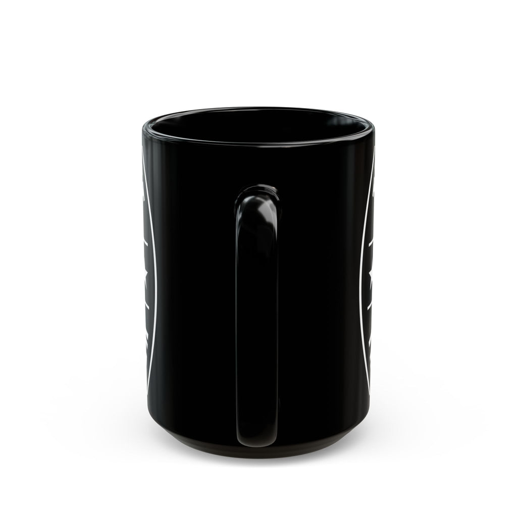 Solidarity Fist Mug — Black Coffee Cup with Raised Fist Design