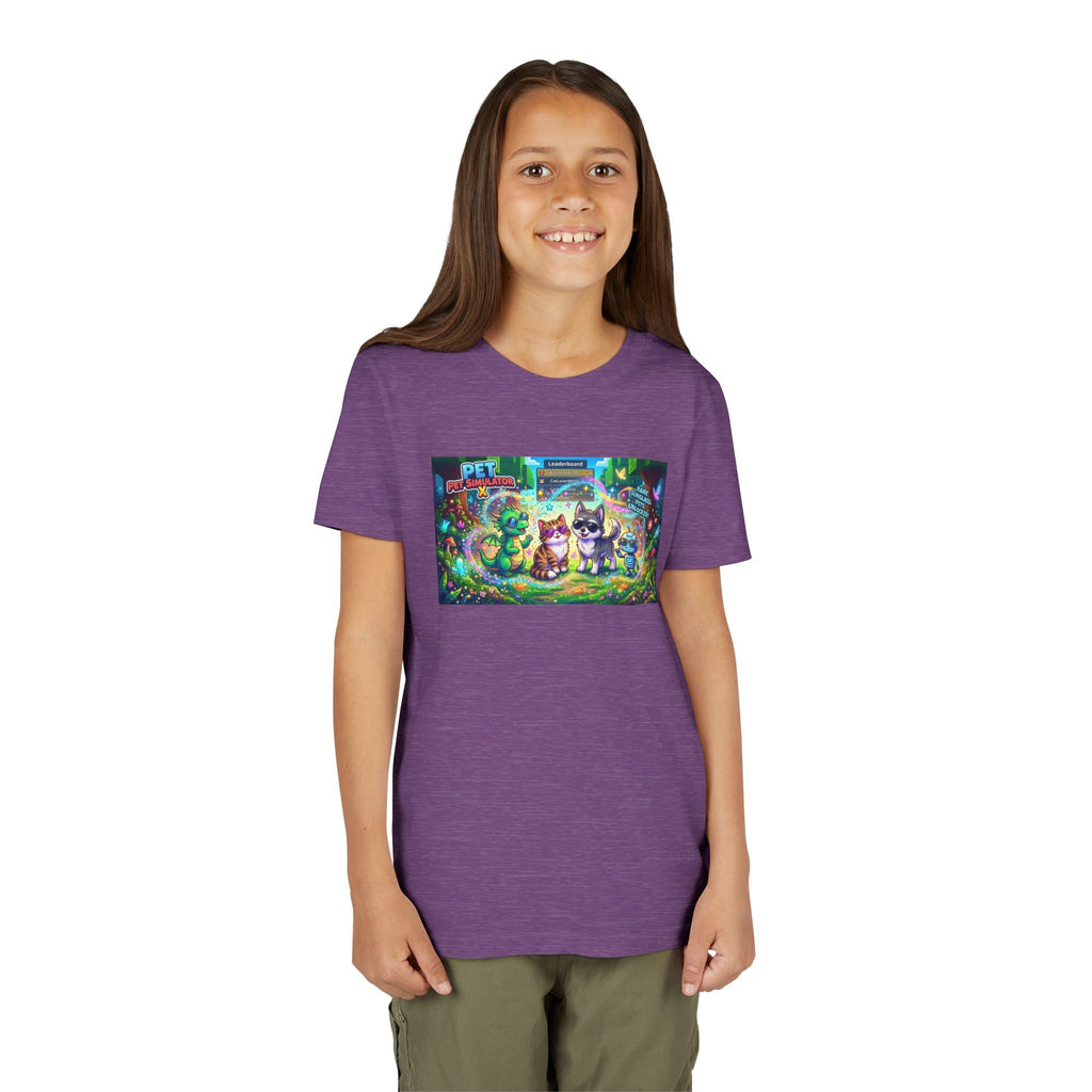 Cute Fantasy Pets Sunglasses Tee — Dragon, Cat, Wolf & Robot Pets