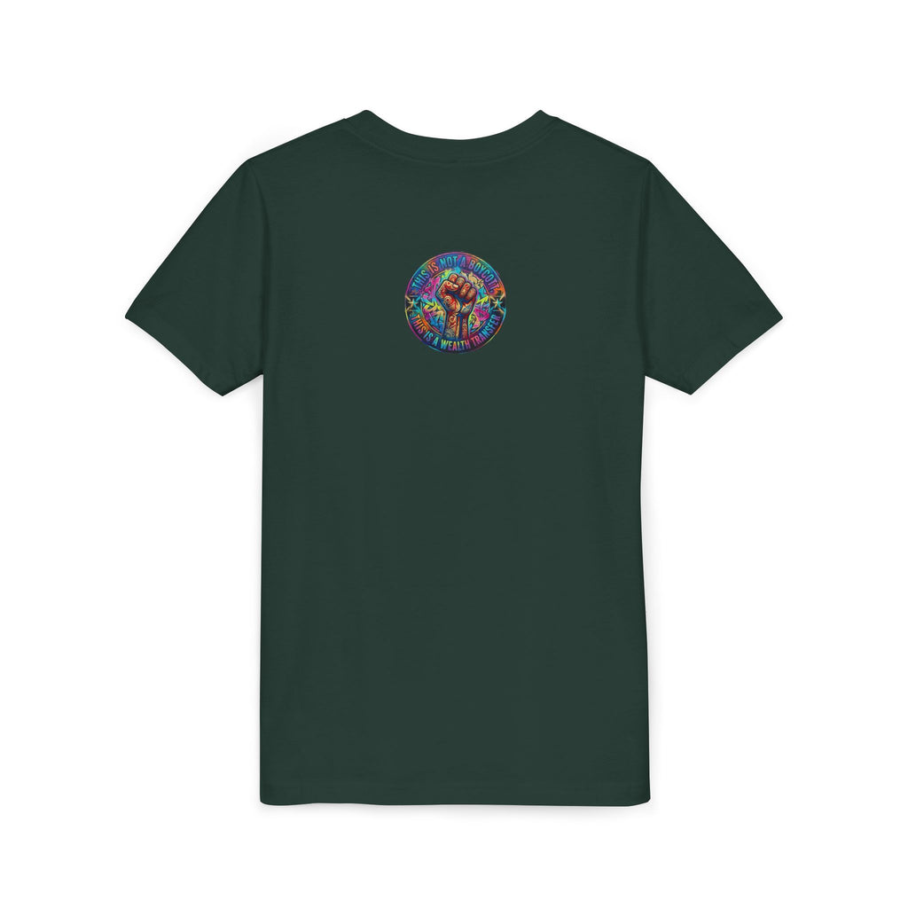 Neon Power Button Tee — Gamer Screen Escape Youth T-Shirt