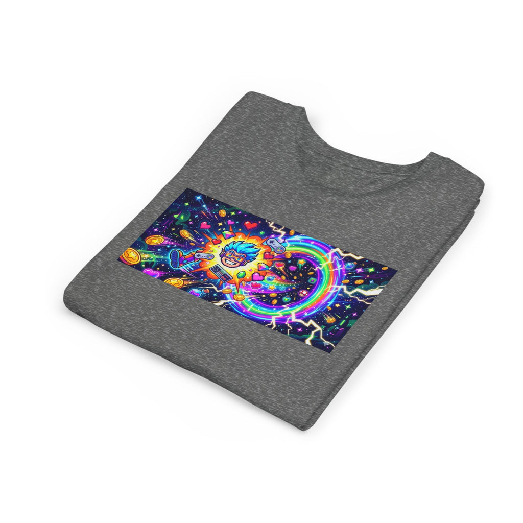 Kids Gaming Tee — Neon Rainbow Portal Gamer Shirt