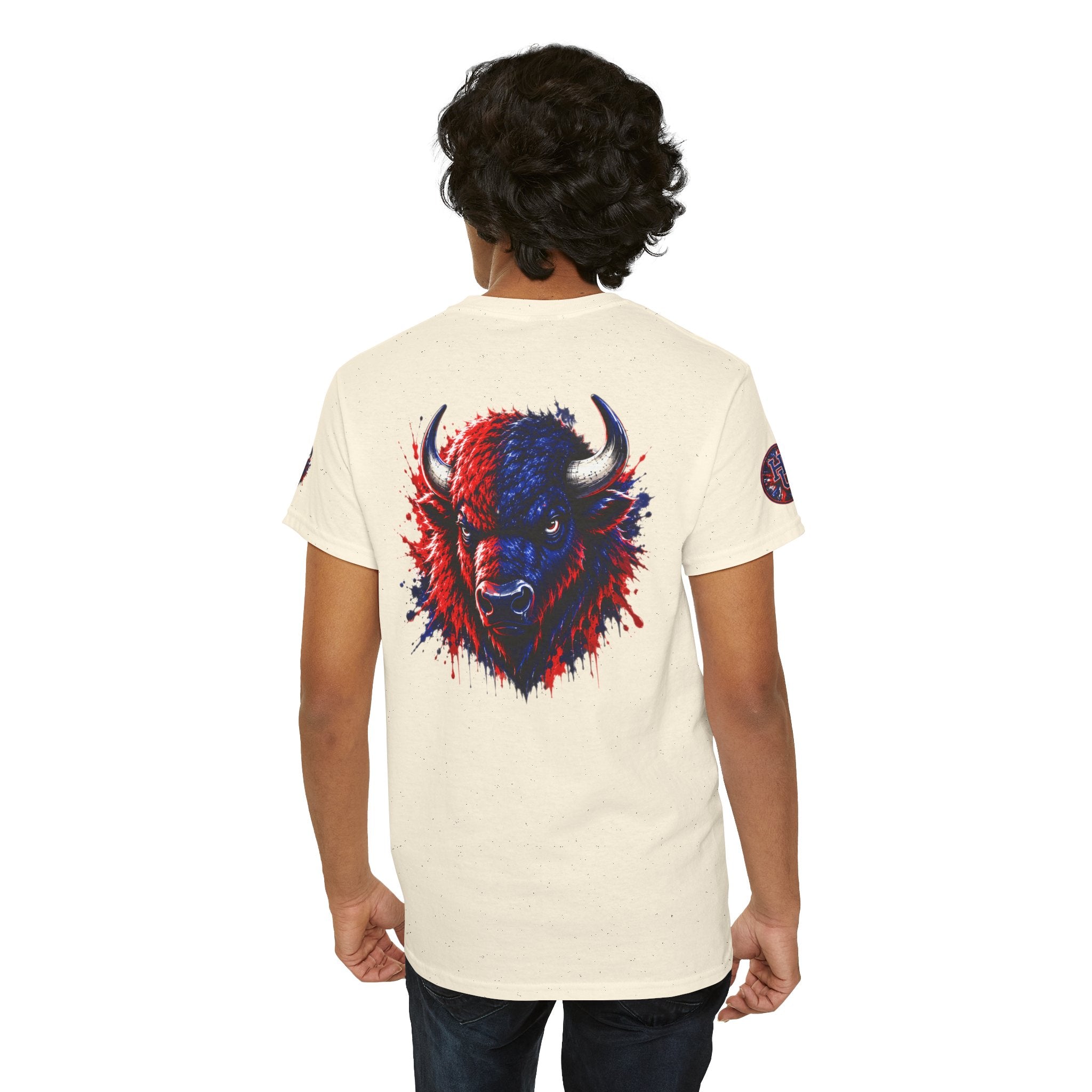 Howard University Buffalo Spirit Tee — HU Bison Red & Blue Campus Shirt