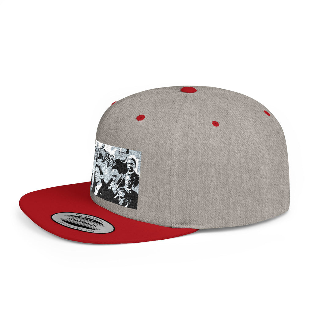 Copy of Reggae Vibes Flat Bill Snapback Hat — Colorful Rasta Music Patch