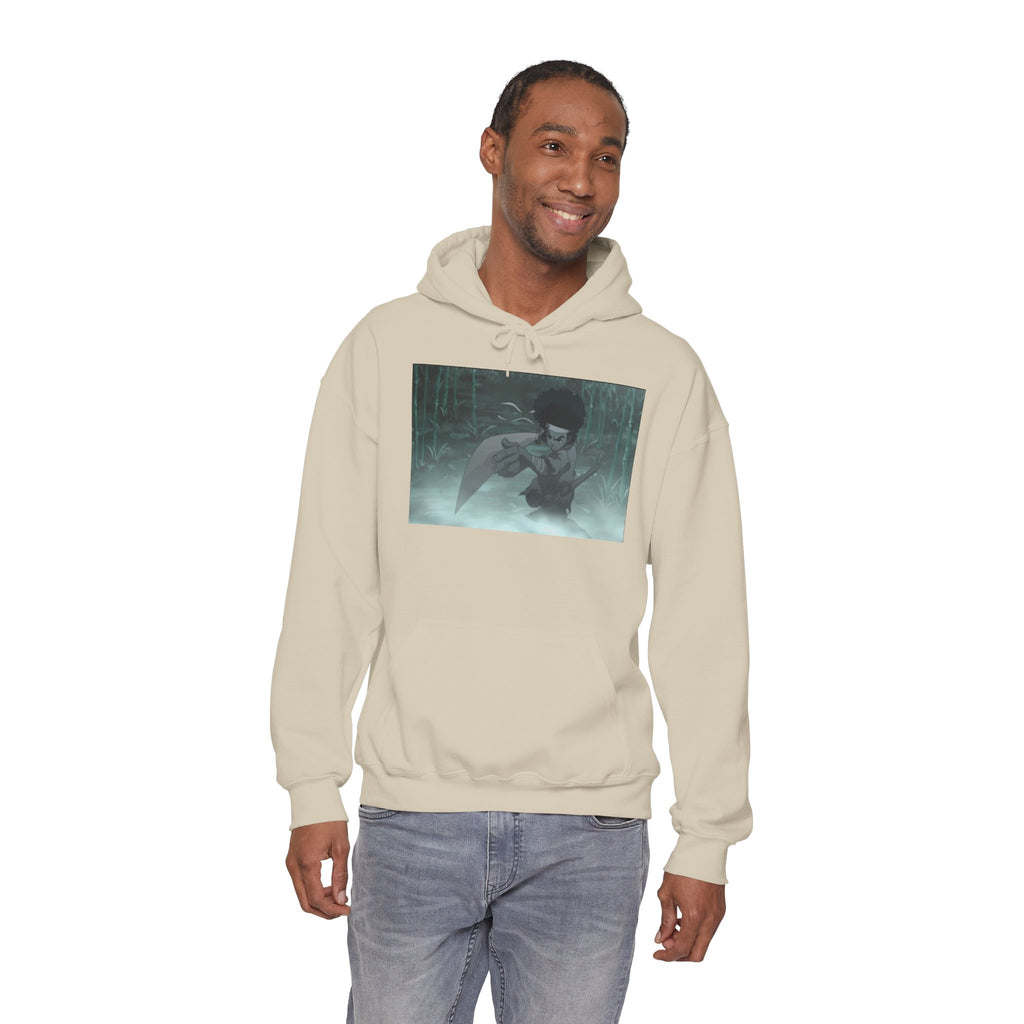 Moody Forest Angel Hoodie — Ethereal Wings Graphic Sweatshirt