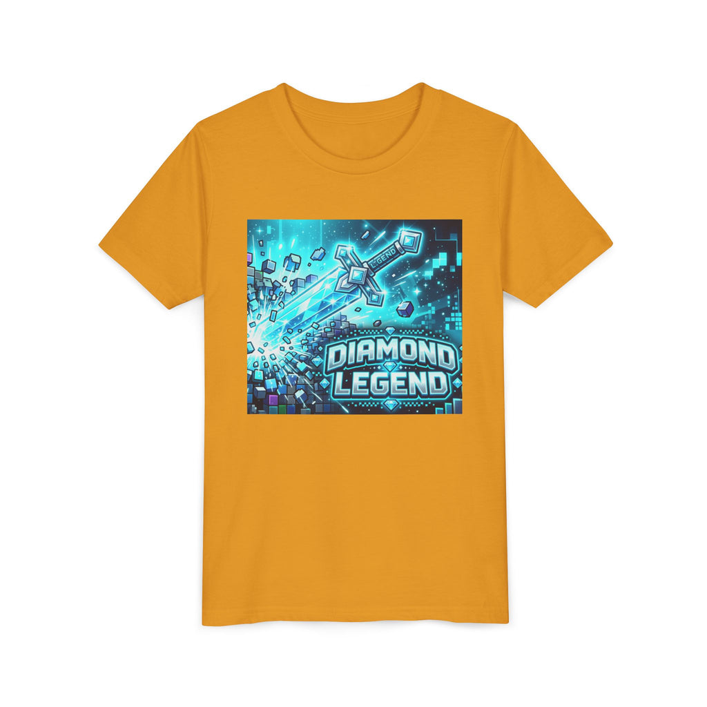 Youth Diamond Legend Tee — Pixel Minecraft-Style Gem Graphic Shirt