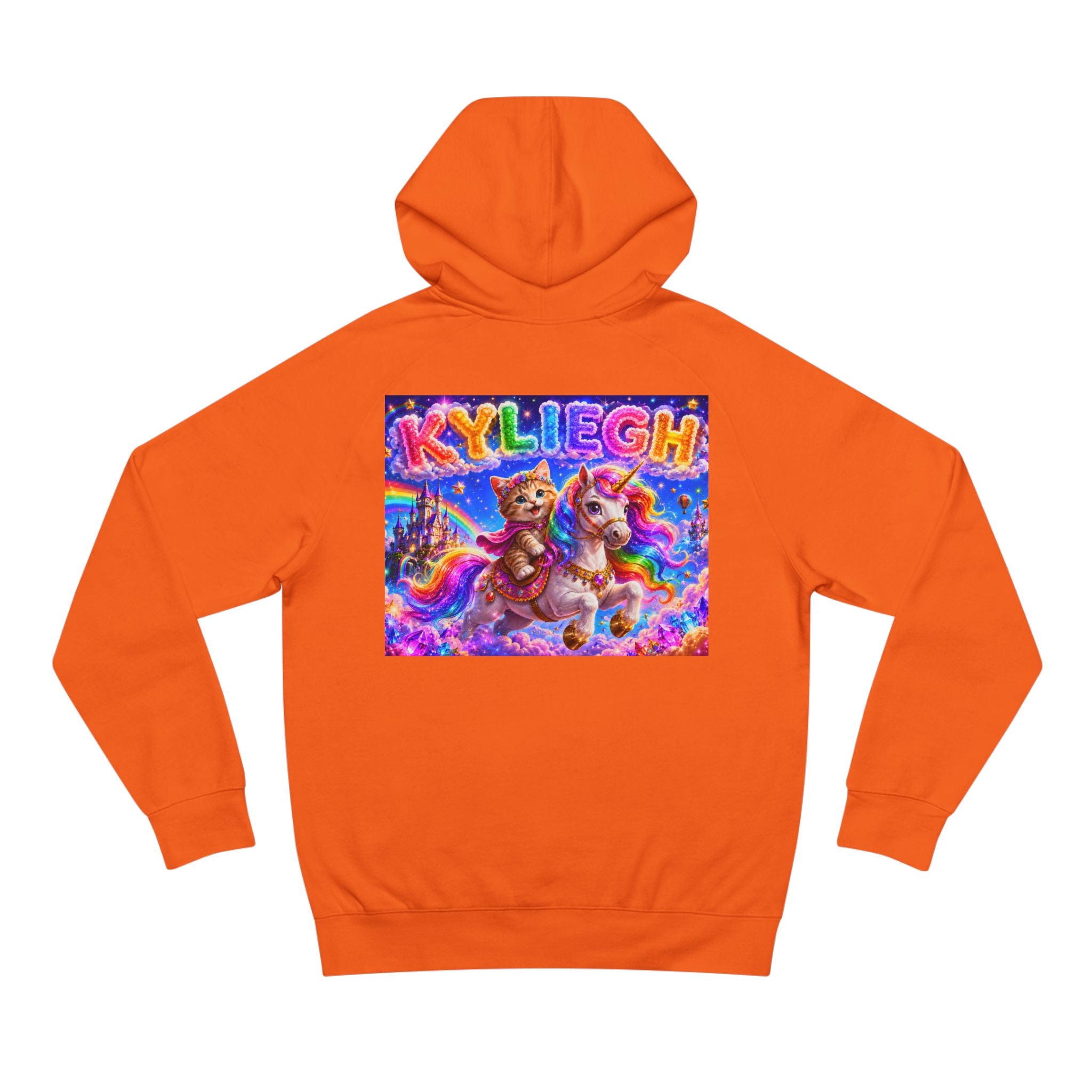 KYLIEGH Rainbow Pony Hoodie — Personalized Cute Unicorn Graphic Pullover