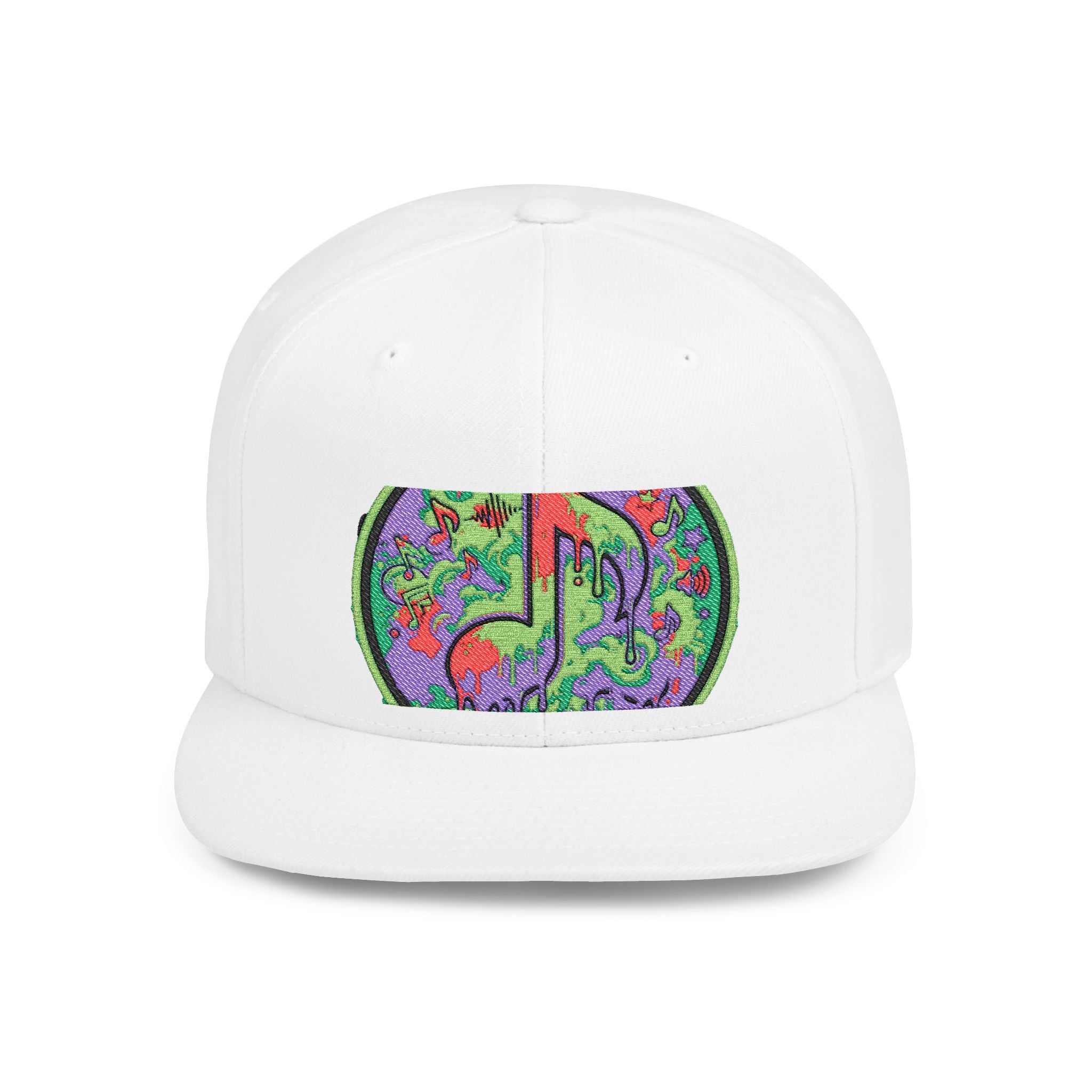 Copy of Copy of Flat Bill Snapback Hat — Retro Dance Crew Graphic Cap