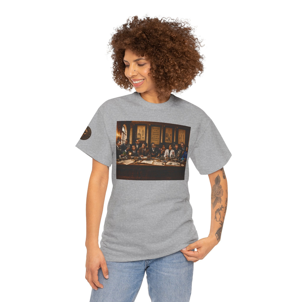 Graphic Tee — 'This Is Not A Boycott' Fist Emblem with Vintage Group Portrait