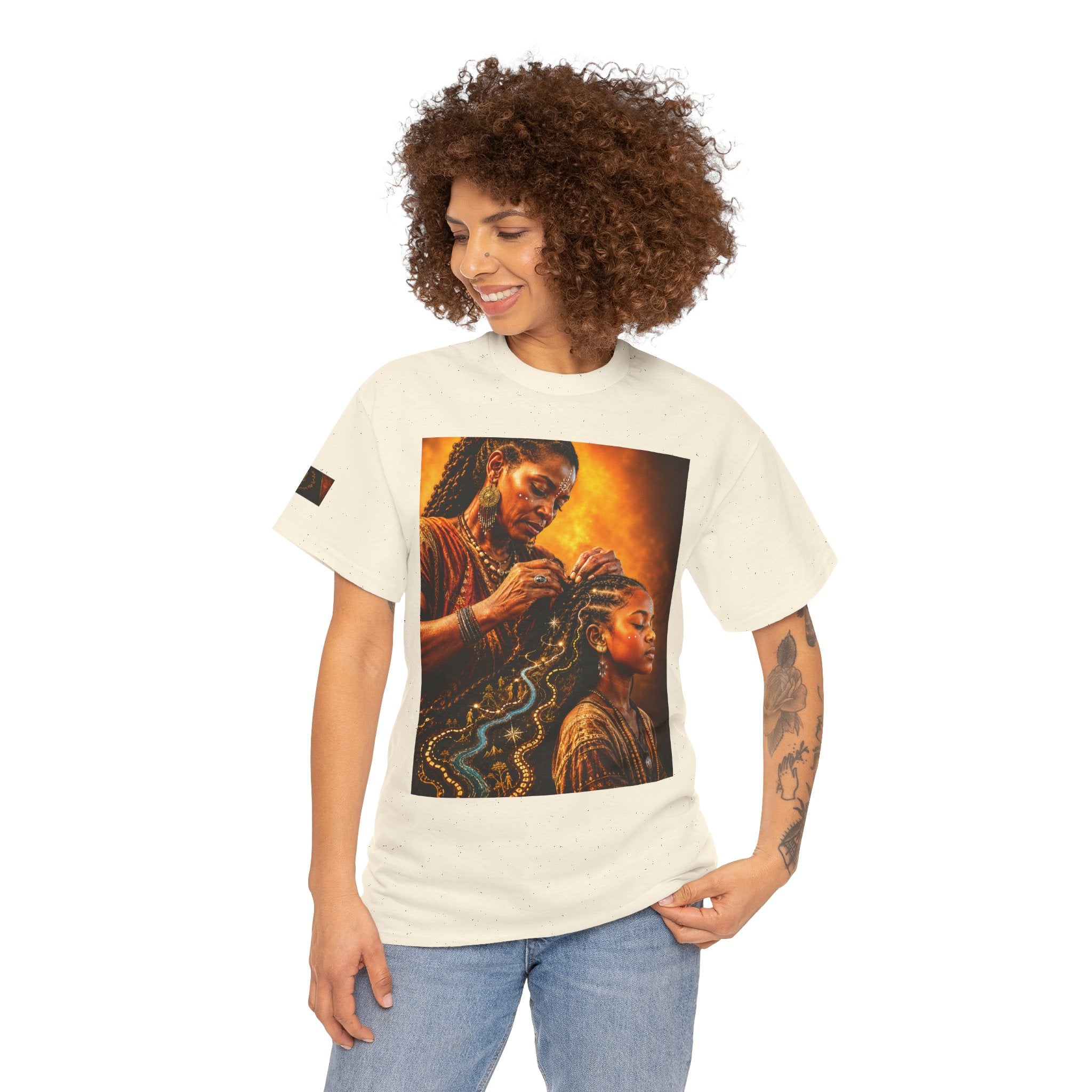 Afrocentric Braiding Tee – "This Is Not A Phase" Empowerment Graphic T-Shirt