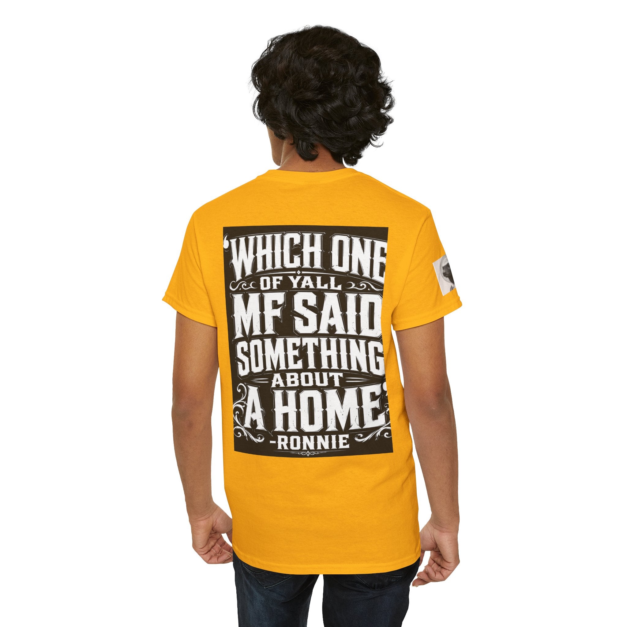 Badger Portrait Tee — "Which One of Y’all MF Said Something About a Home?" Graphic T‑Shirt