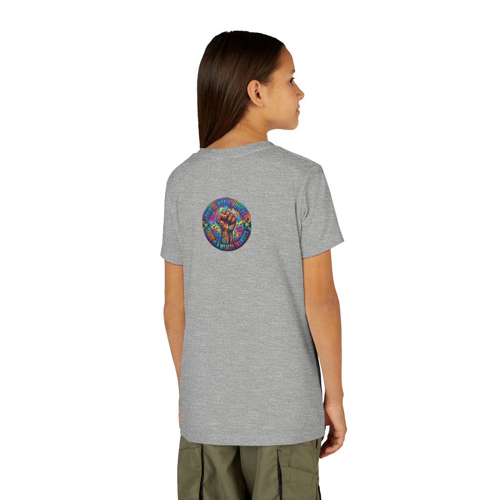 Youth Tee — “BUILD. CREATE. WIN.” Neon Builder City Design