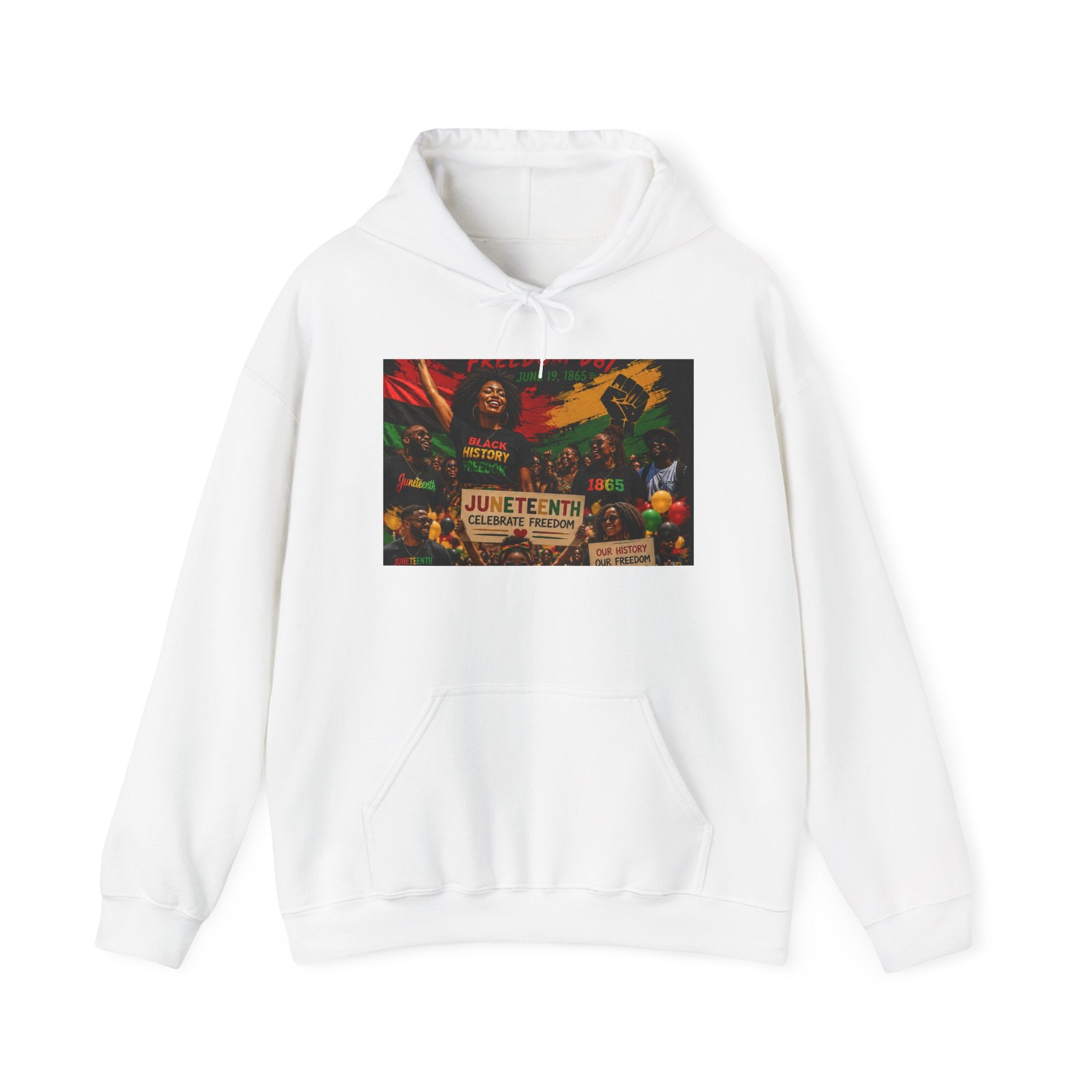 Juneteenth Celebration Hoodie — Juneteenth 1865 Freedom Retro Graphic Hooded Sweatshirt
