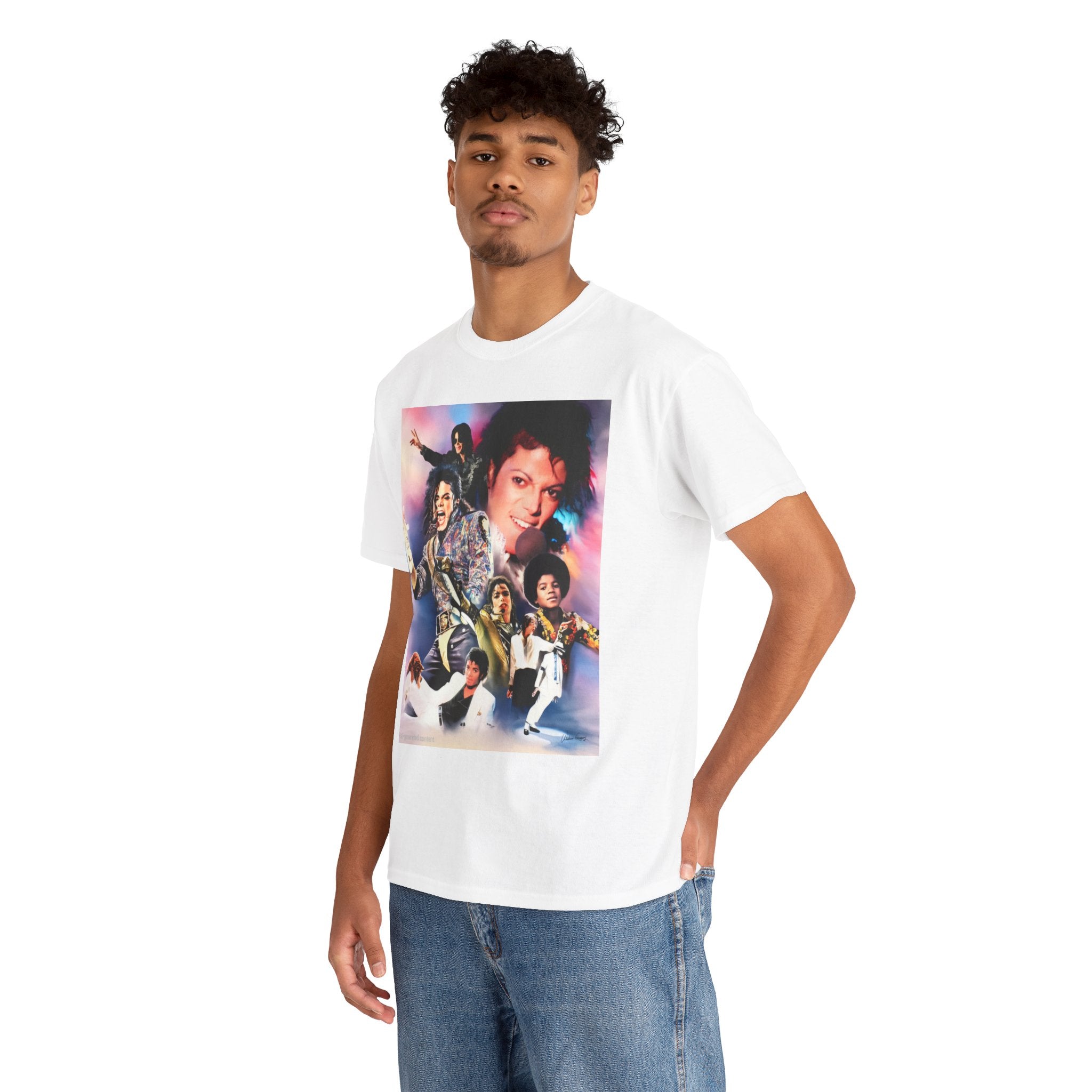Michael Jackson Tribute Tee — Vintage Pop Collage T-Shirt