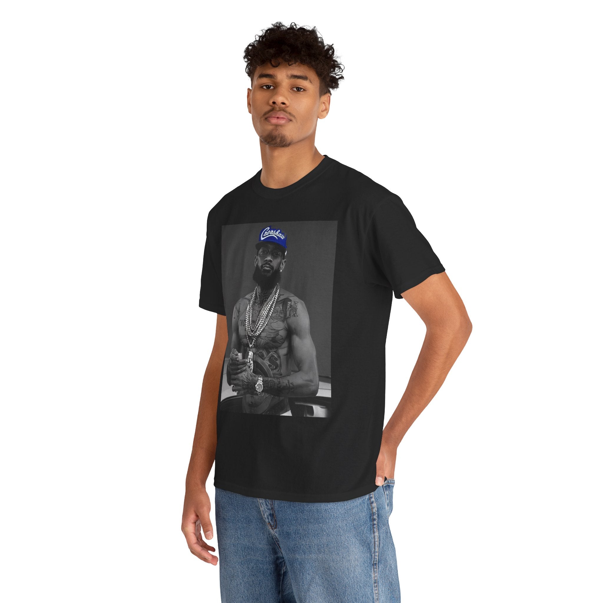 Iconic Rap Legend Photo Tee — Los Angeles Cap Graphic