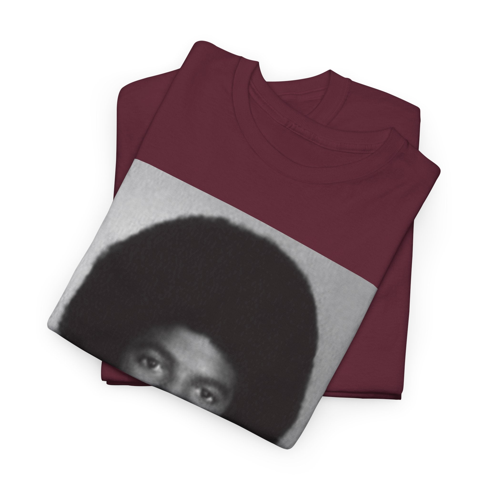 Graphic Tee — Retro Portrait Front with Black Power Fist Back