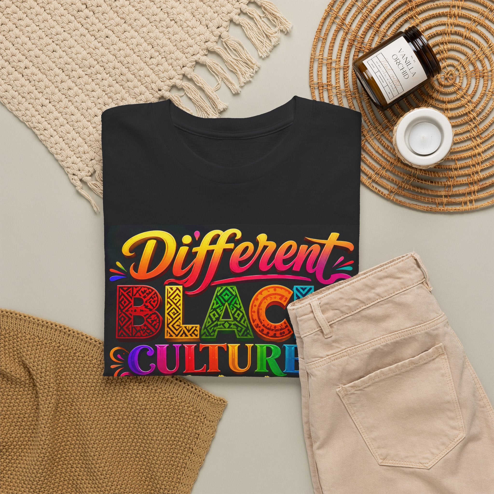 T-Shirt — Different Black Cultures, Same Black Skin Graphic Tee (Black History & Unity)