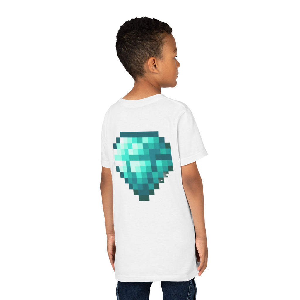Youth Diamond Legend Tee — Pixel Minecraft-Style Gem Graphic Shirt