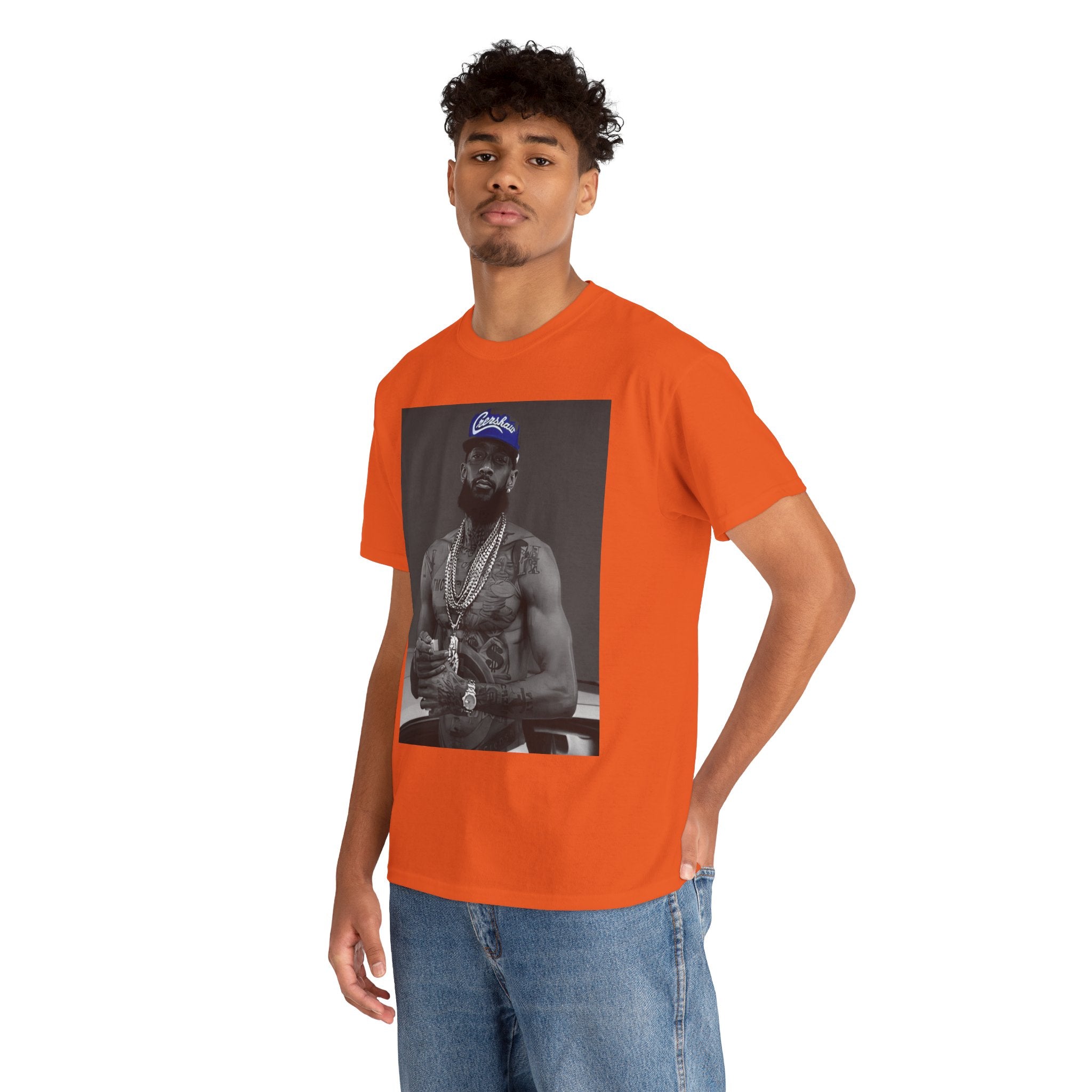 Iconic Rap Legend Photo Tee — Los Angeles Cap Graphic