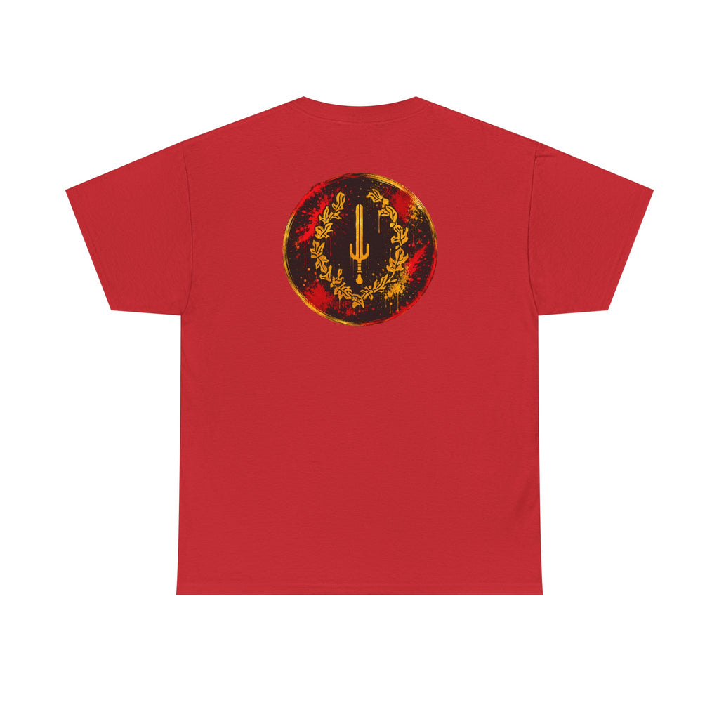 Laurel Trident Tee — Vintage Gold Emblem Graphic T-Shirt