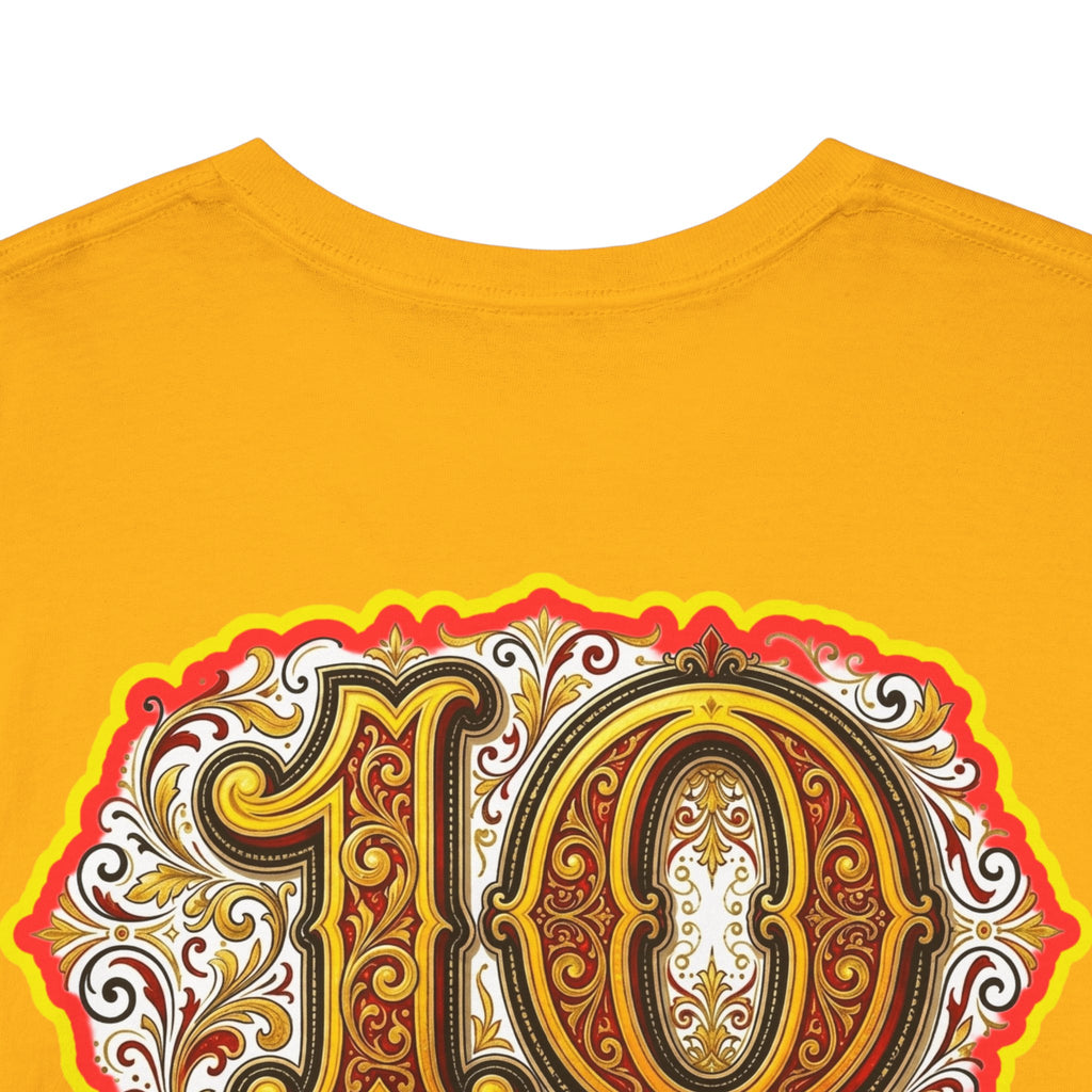 Fat Man Graphic Tee — Retro Boxing Design with '10' Back Patch