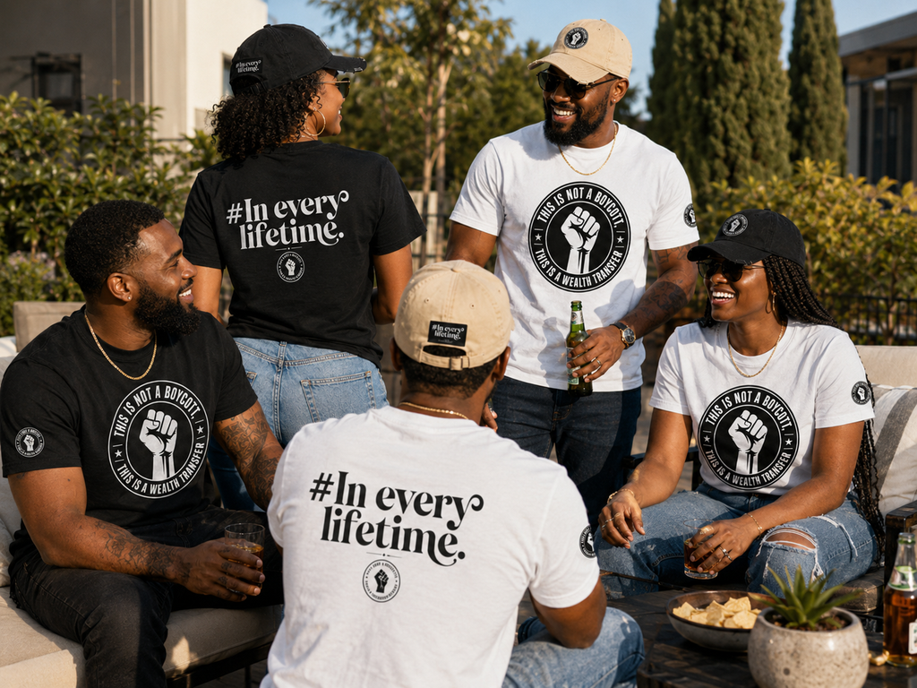 Distressed Embroidered Dad Hat — Raised Fist Emblem, “In Every Lifetime” Back Tag