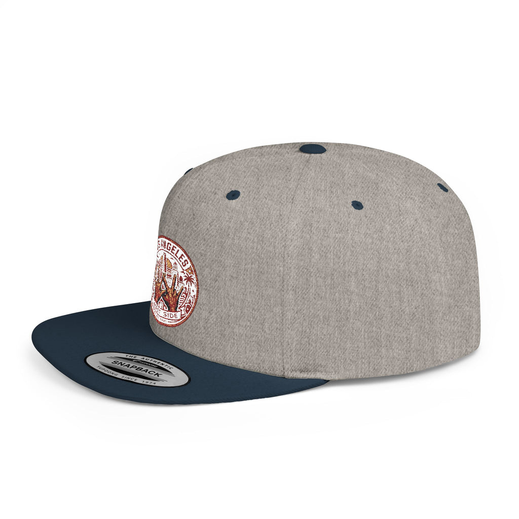 Wildflower Crown Snapback Hat — 'Little Dreamer' Floral Embroidered Flat Bill