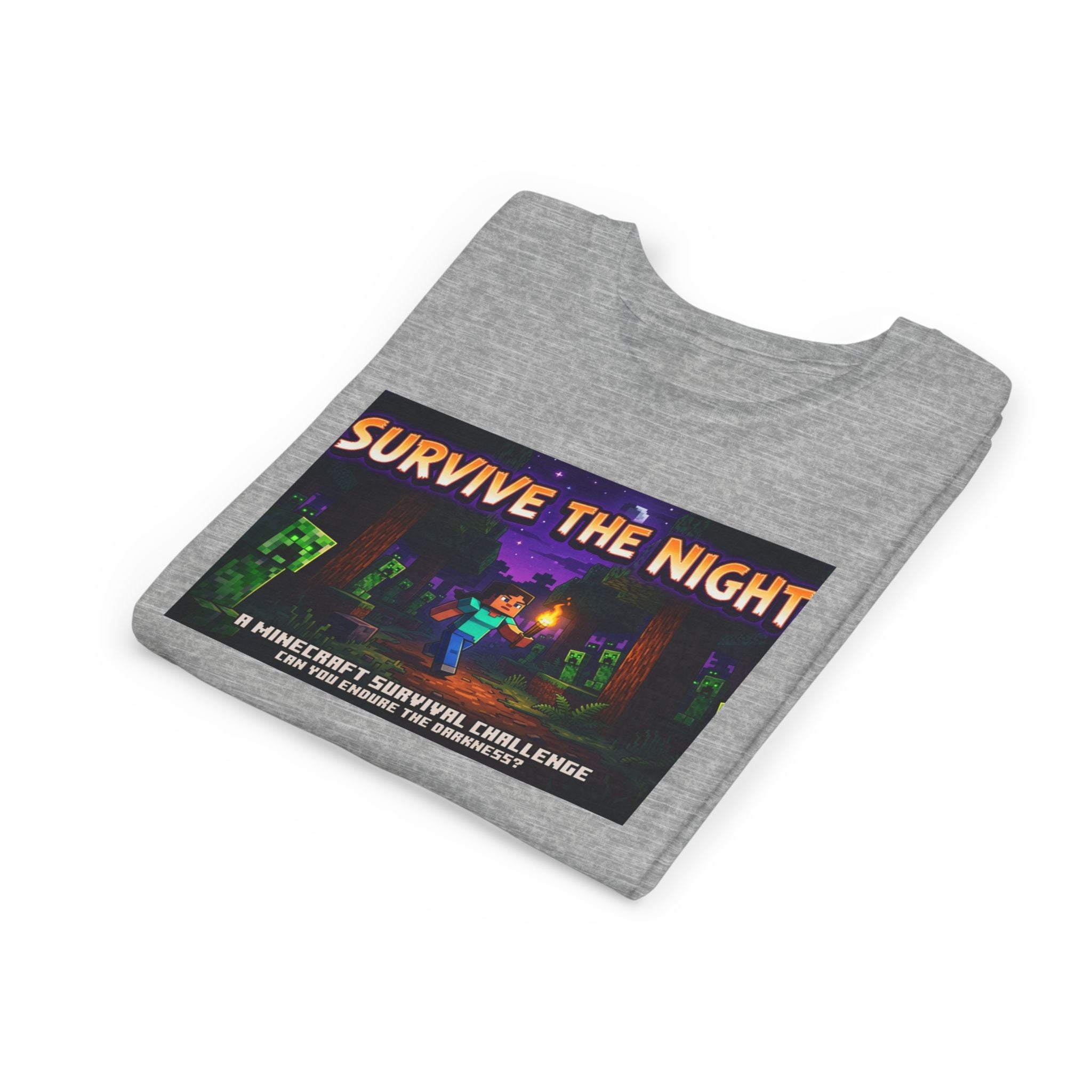 Survive the Night Youth Tee — Glowing Creeper Night Gamer Shirt