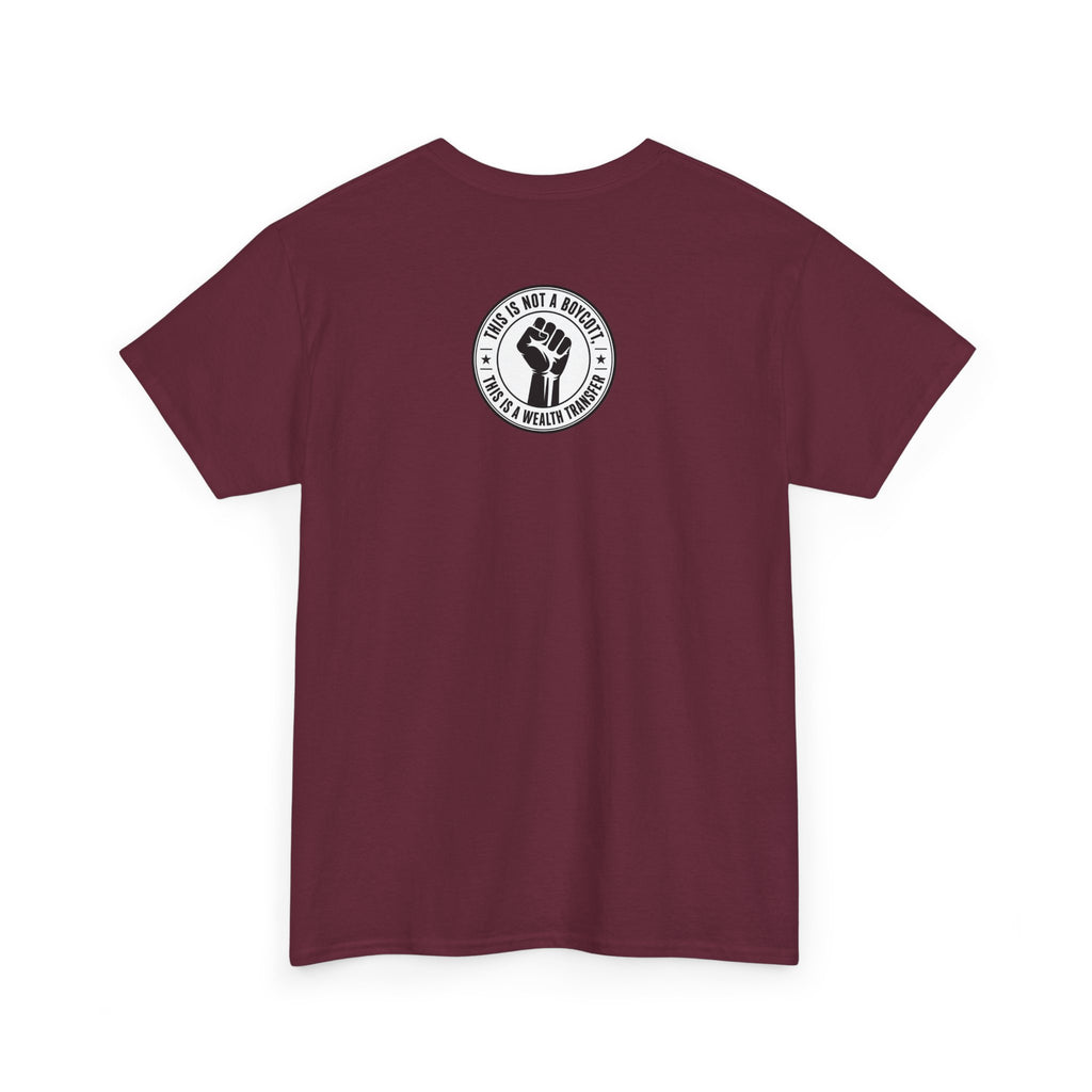 Graphic Tee — Retro Portrait Front with Black Power Fist Back