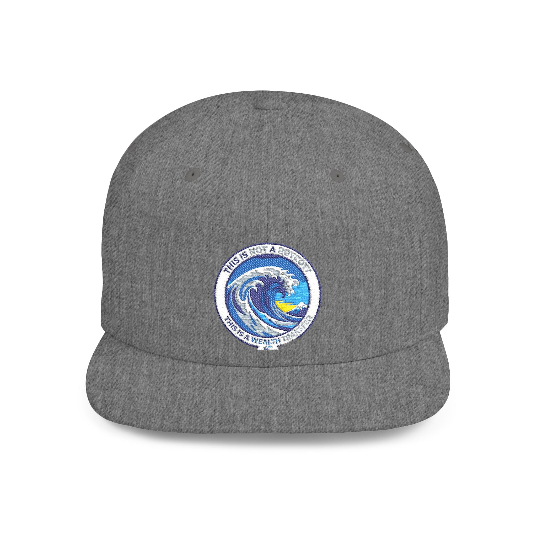 Copy of Reggae Vibes Flat Bill Snapback Hat — Colorful Rasta Music Patch