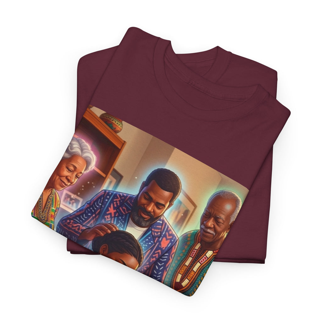 Black Family Study Night T-Shirt — Inspirational Afrofuturist Classroom Artwork